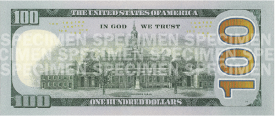 Image of New 100 Dollar Bill US Image of New 100 Dollar Bill US