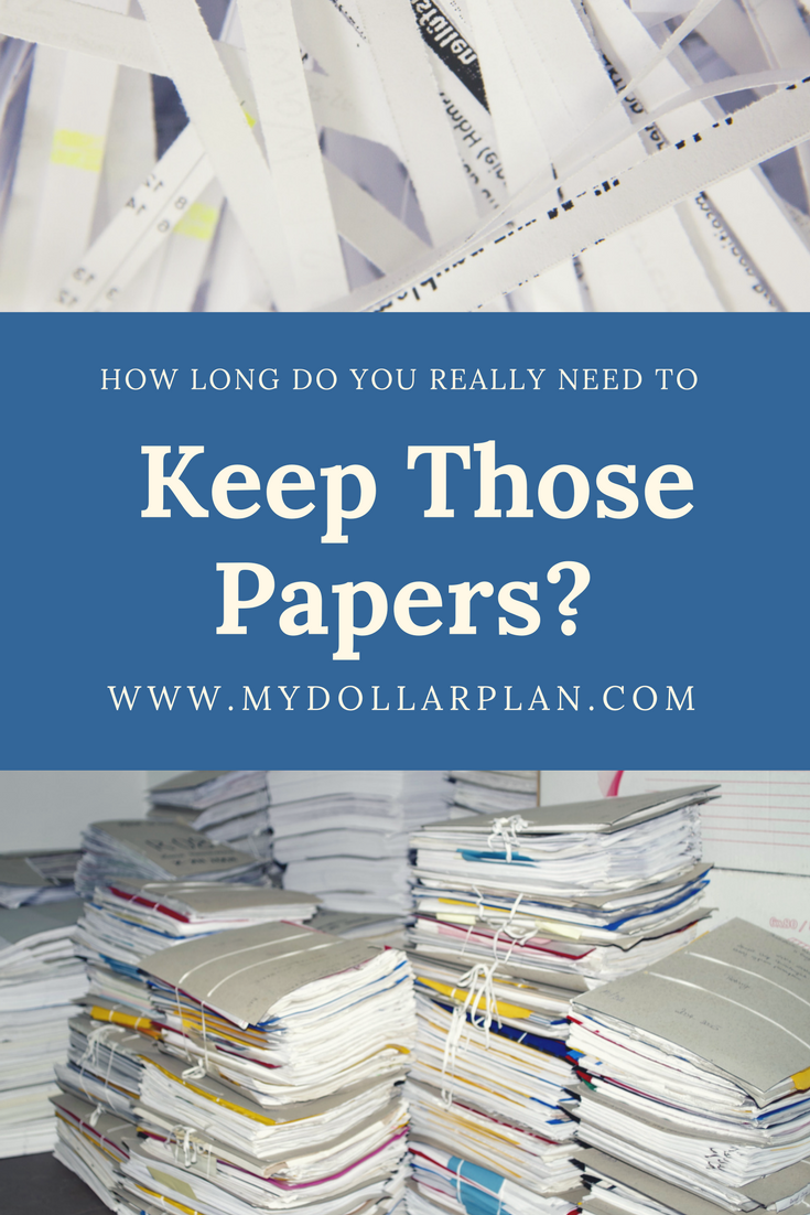 How long do you need to keep records? What about bank statements and tax records? A helpful guide on how long to keep all important papers.